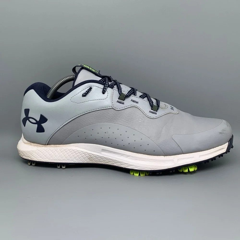 Under Armour Charged Draw 2‎ Gray Golf Cleats 3026398-101 Men's Sz 11